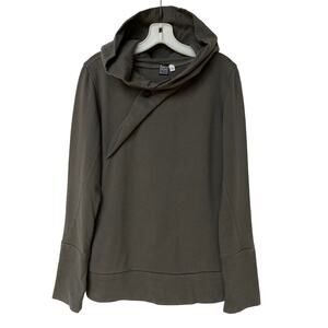 Wrath Arcane Hoodie Gray Pullover Sweatshirt Button Pockets Women's Size Small